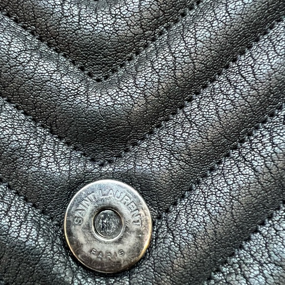 Saint Laurent Matelasse Chevron Monogram Large College Satchel Black - Picture 15 of 16